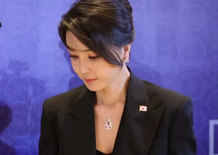 지난 2022년 6월 29일(현지시간) 열린 재스페인 동포 초청 만찬간담회에 참석한 김건희 여사 / 대통령실사진기자단