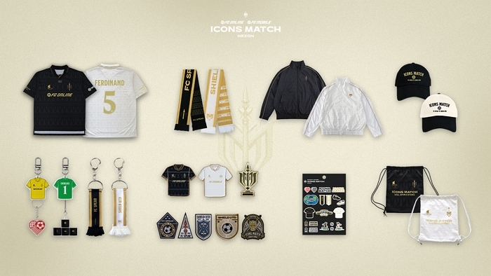 넥슨, ‘2025 아이콘매치’ 공식 굿즈 판매 시작... 호나우지뉴·카카 참가 확정