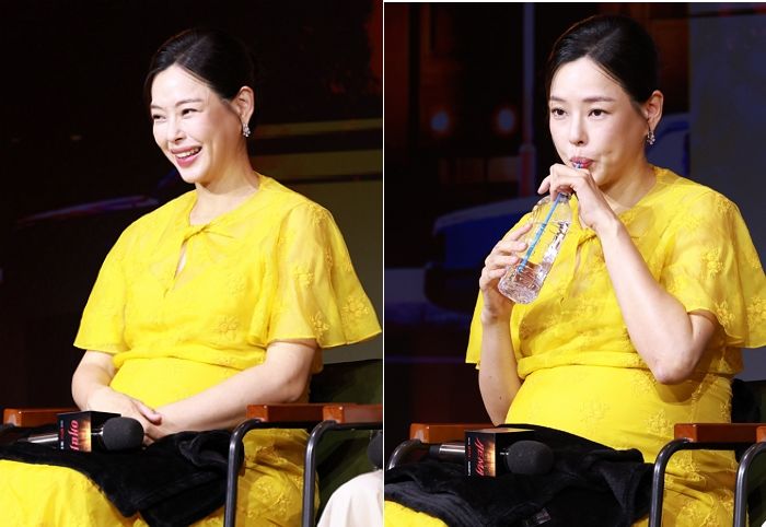 이하늬, 만삭에도 드라마 제작발표회 참석... 다음주 출산 앞뒀다