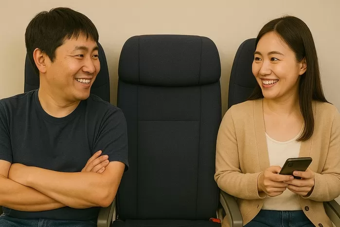 일행과 비행기 탈 때 가운데 좌석 비워두고 복도+통로 예매... “꿀팁 vs 비매너” 엇갈린 의견