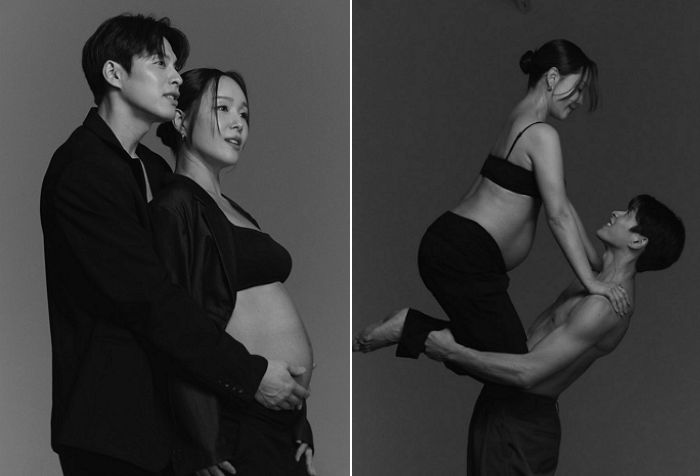 ‘44세 자연임신’ 임정희, 발레리노 남편과 함께한 만삭 화보 공개