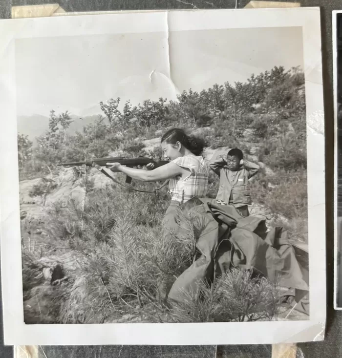 r/korea - My grandparents and dad around 1952-1953