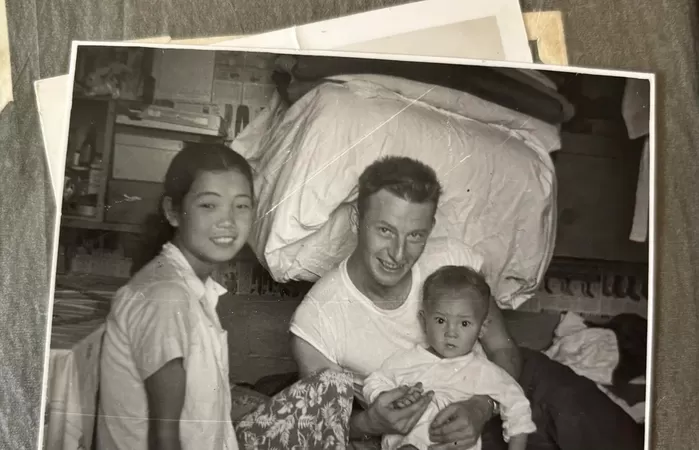 r/korea - My grandparents and dad around 1952-1953