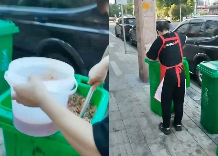 중국 식당 종업원이 쓰레기통서 폐식용유 수거해 재사용? 조사 결과는...
