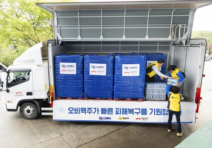 오비맥주, 가뭄 피해 강릉시에 생수 1만여 병 긴급 지원