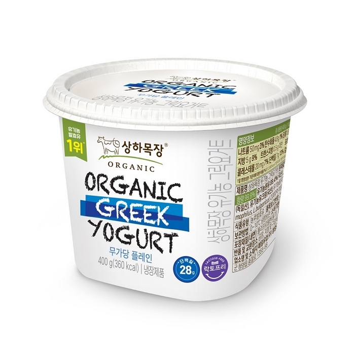 매일유업 상하목장, ‘유기농 그릭요거트 무가당 플레인’ 400g 대용량 출시