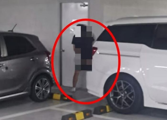 지하 주차장에 ‘소변 테러’ 하더니 바지 벗어두고 사라진 남성