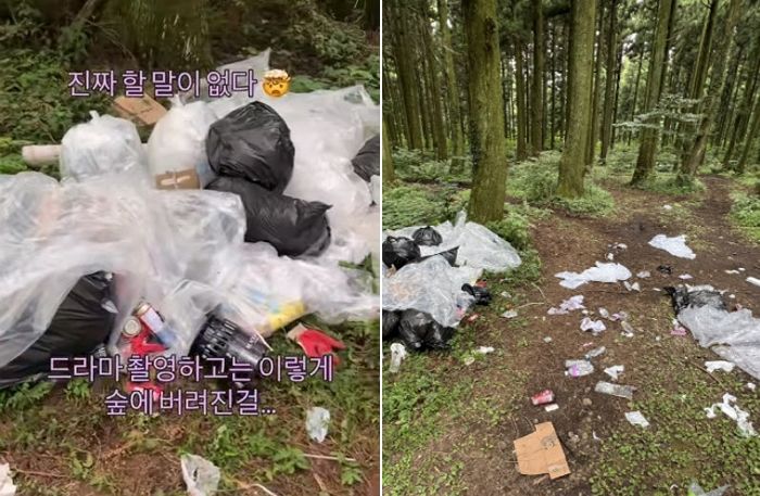 드라마 ‘현혹’ 제작사, 제주 숲 ‘쓰레기 무단 투기’ 논란 일더니 결국...