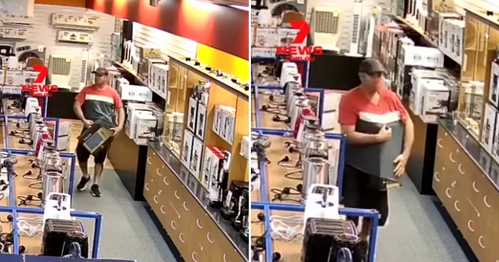 “뱃살처럼 보이는 줄 알았나”... 티셔츠에 TV 욱여넣어 훔쳐간 절도범