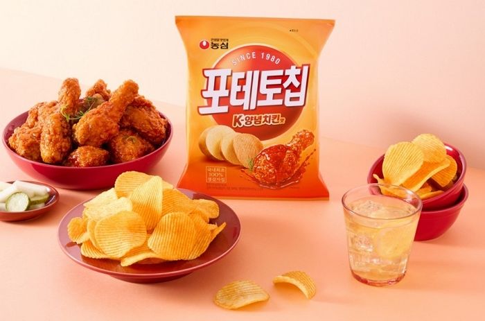 바삭한 감자칩에 매콤달콤한 매력... 농심 ‘포테토칩 K-양념치킨맛’ 출시