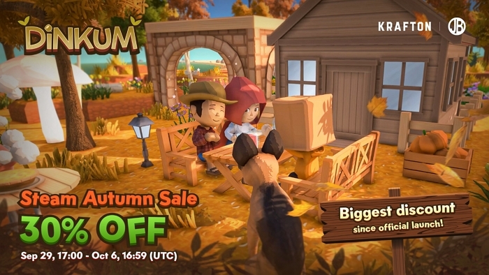 크래프톤 ‘딩컴’, 스팀 가을 할인 30% 진행... 1만6800원에 만나요