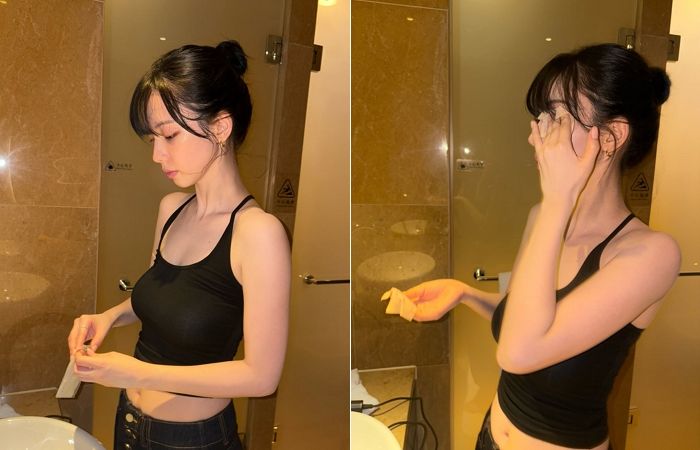 카리나, 취침 전 눈화장 지우고 ‘순둥미’ 폭발하는 셀카 공개... “이제 잘 준비 완료”