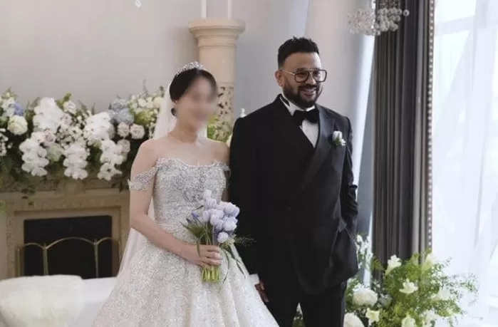 인도 출신 방송인 럭키와 신부./ 인스타그램