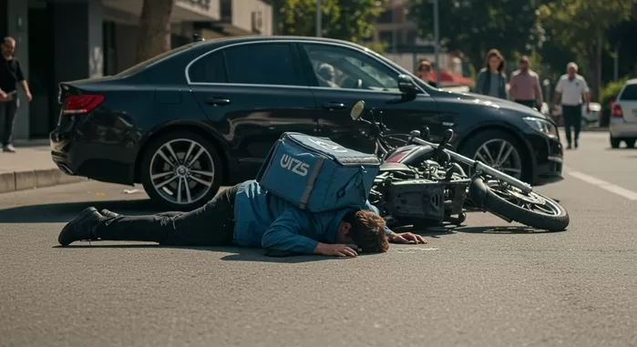 역주행 차량 앞에서 혼자 ‘꽈당’... 배달기사 오토바이 자작극으로 보험금 1243만원 챙겨