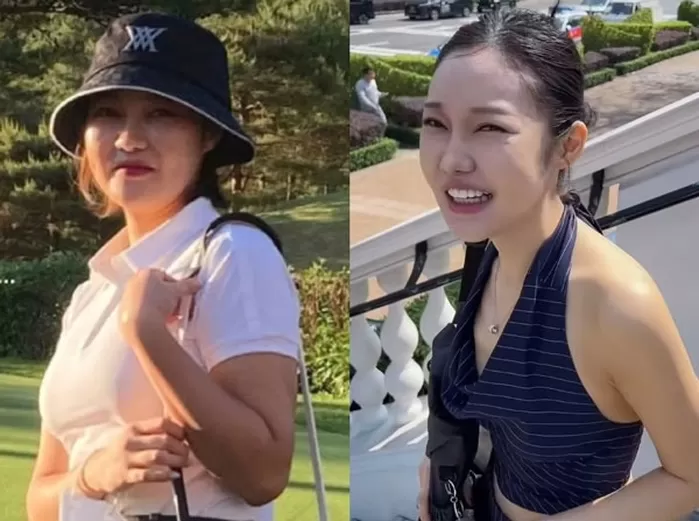 개그맨 유상무(45)의 아내이자 작곡가로 활동하고 있는 김연지(39)가 다이어트 전후 사진을 공개했다. 다이어트 전(왼)과 후(오) 김연지의 모습./사진=김연지 인스타그램 캡처
