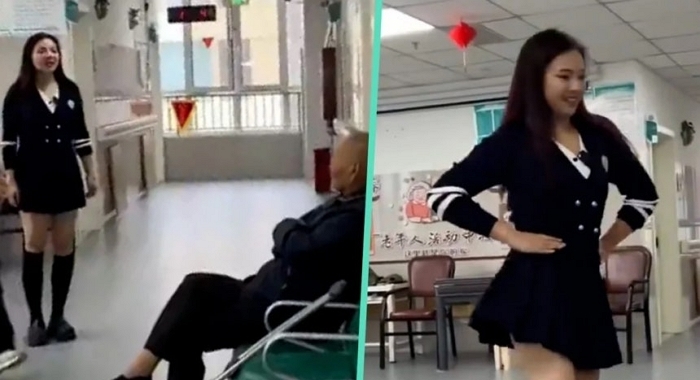 노인들 앞에서 미니스커트 입고 섹시댄스 춘 여성에 비난 쏟아져... 요양원의 황당한 해명