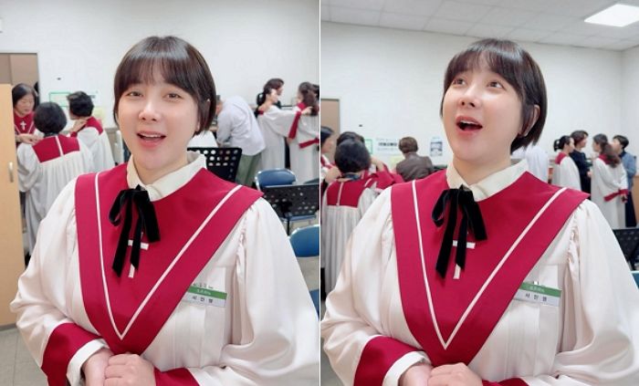 체중 10kg 늘었다고 고백했던 서인영, 확 달라진 분위기로 교회 ‘성가대 활동’ 근황 전했다