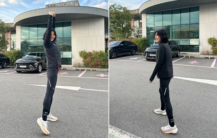 ‘44㎏’ 한혜연, 착붙 레깅스 입고 수준급 몸매 자랑했다