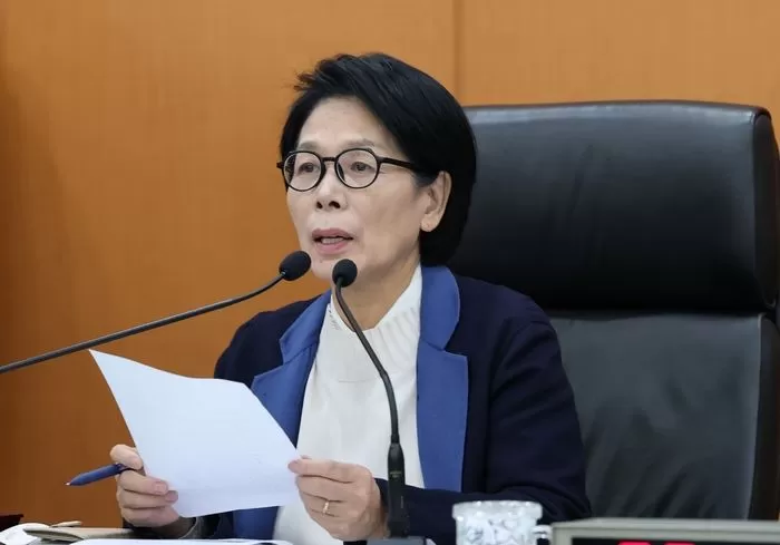 최민희 위원장이 24일 대전 한국전자통신연구원(ETRI)에서 열린 국회 과학기술정보방송통신위원회 국정감사를 주재하고 있다. 2025.10.24 / 뉴스1