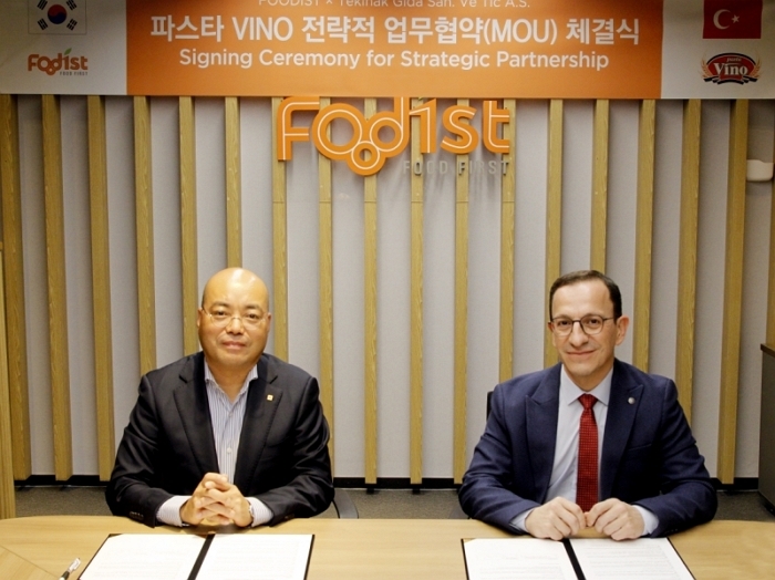 푸디스트, 튀르키예 파스타 기업 Tekinak과 손잡고 ‘VINO’ 국내 독점 공급