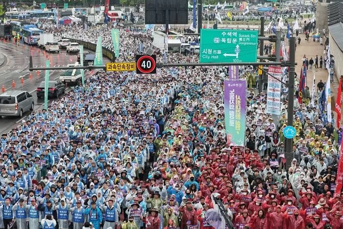 지난 5월 '제135주년 세계노동절 전국노동자대회' / 뉴스1