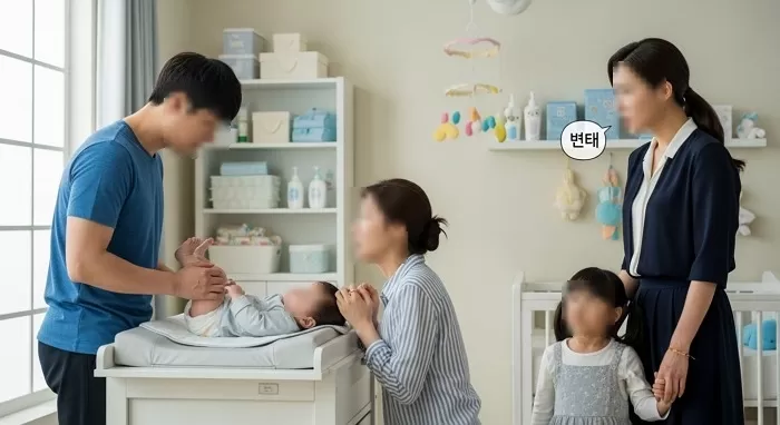 유아휴게실서 기저귀 갈던 아빠... ‘딸맘’에게 변태 취급당한 황당 사연