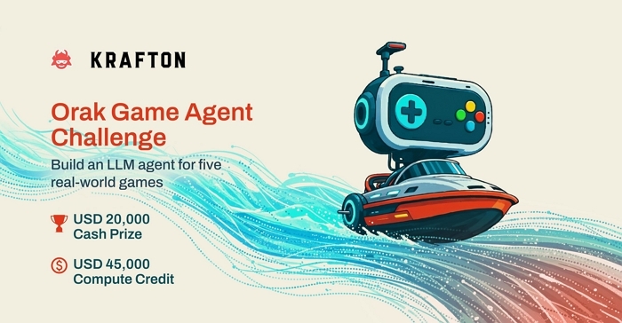 크래프톤, AI로 게임 실력 겨루는 ‘Orak 챌린지’ 연다... “최종 우승팀에게는 상금 2만 달러”