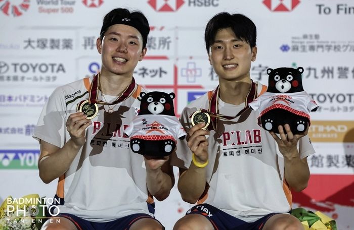 셔틀콕 ‘최강 듀오’ 김원호·서승재, 일본 마스터스 우승... 올해만 10번째 정상