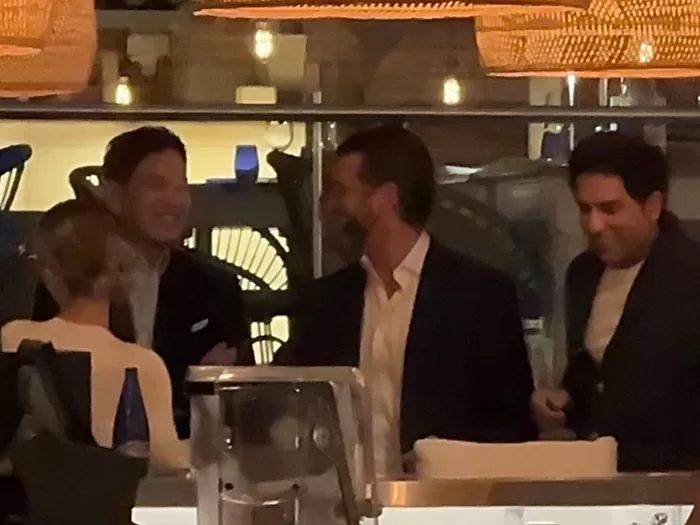 왼쪽부터 정용진 신세계그룹 회장, 트럼프 주니어, 오미드 말릭 1789캐피털 공동 설립자. /뉴스1