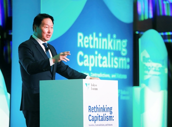 최태원, ‘자본주의 2.0’ 제안... ‘새로운’ 연설, 도쿄 홀을 잠재웠다