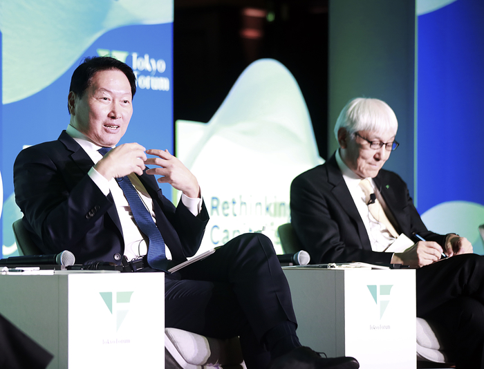 “세금 줄여야 혁신 늘어난다” 최태원 회장 , 한·일에 ‘협력형 자본주의’ 제안