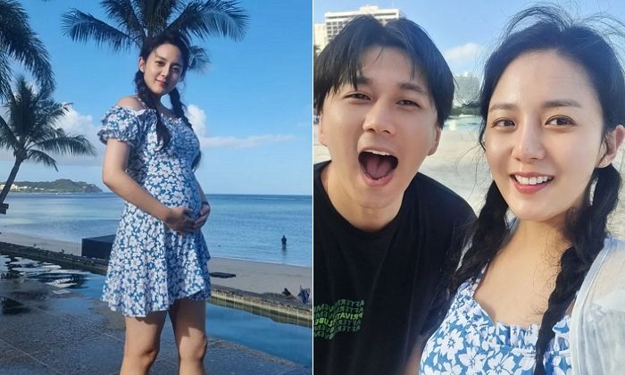 ‘5월 출산’ 앞둔 강은비, ♥변준필과 괌 태교 여행... 수영복에 드러난 D라인 공개