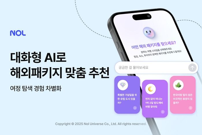 NOL, ‘대화형 AI’로 취향 저격 해외패키지 찾아준다