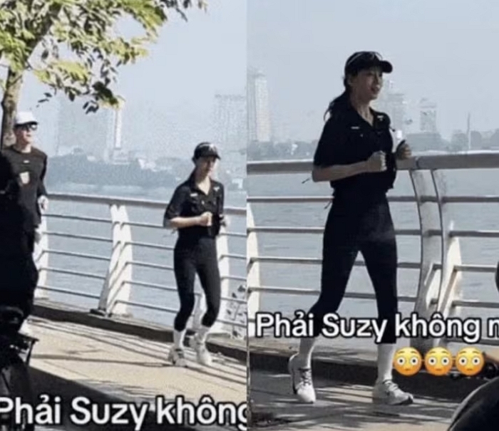 수지X김선호, 베트남서 투샷 포착... 마스크 벗고 러닝 즐겨