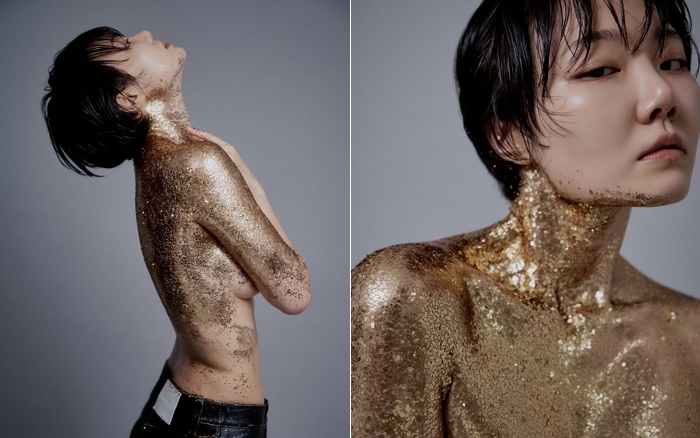 ‘이경실 딸’ 배우 손수아, 전신에 골드 글리터 칠한 ‘세미 누드’ 화보 공개