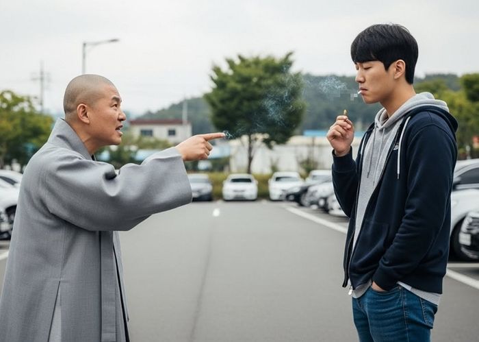 “담배 꺼” 길에서 흡연하는 20대 남성 폭행한 스님... 벌금형 선고