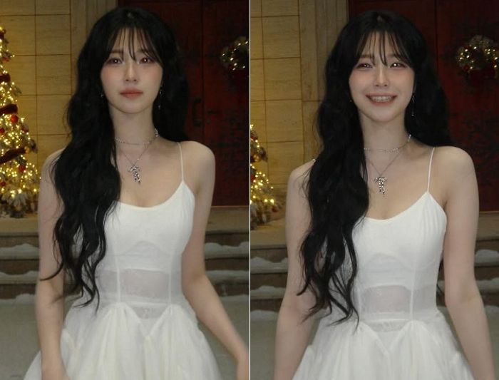 ‘프로미스나인’ 백지헌, 순백 웨딩드레스 입고 ‘겨울 요정’ 자태 뽐내