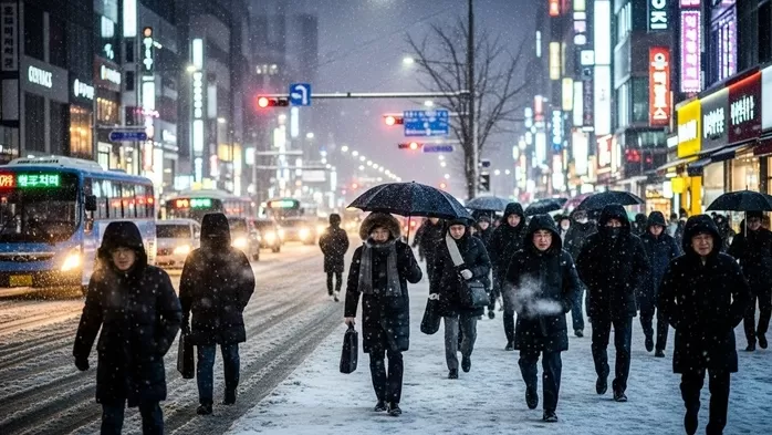 오늘(4일) 서울에 첫눈, 퇴근길 최대 5cm 내린다... “‘빙판길’ 조심하세요”