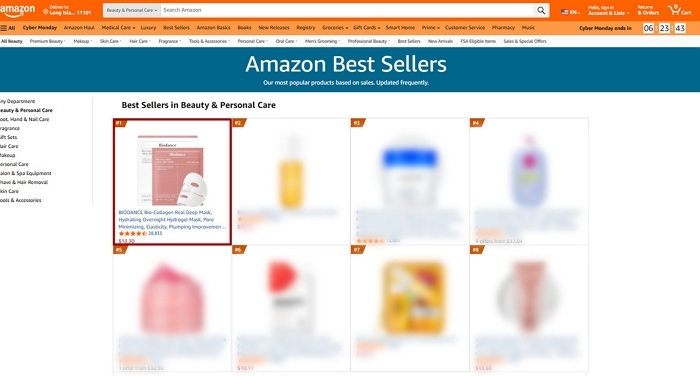 바이오던스, 아마존 사이버 먼데이 2년 연속 1위 이미지 (1).jpg