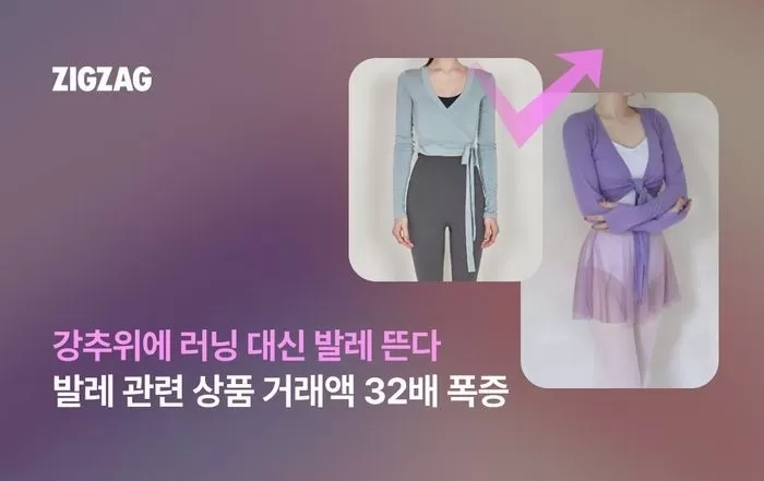 발레가 인기를 끌며 최근 발레 관련 상품 거래액이 최대 32배 폭증했다. 지그재그