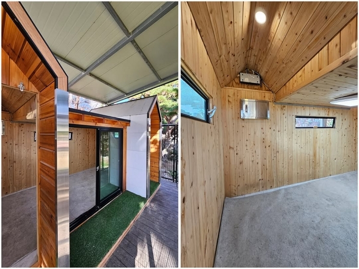 우리 강아지들이 이렇게 따뜻하게 겨울을 보낼 수 있도록 난방까지 설치되어있는 엄청나게 따뜻하고 안전한 집을 해주셔서 제 마음까지 행복해집니다❤️ 바닥 뜨끈하니 애들 꿀잠자는 (2).jpg