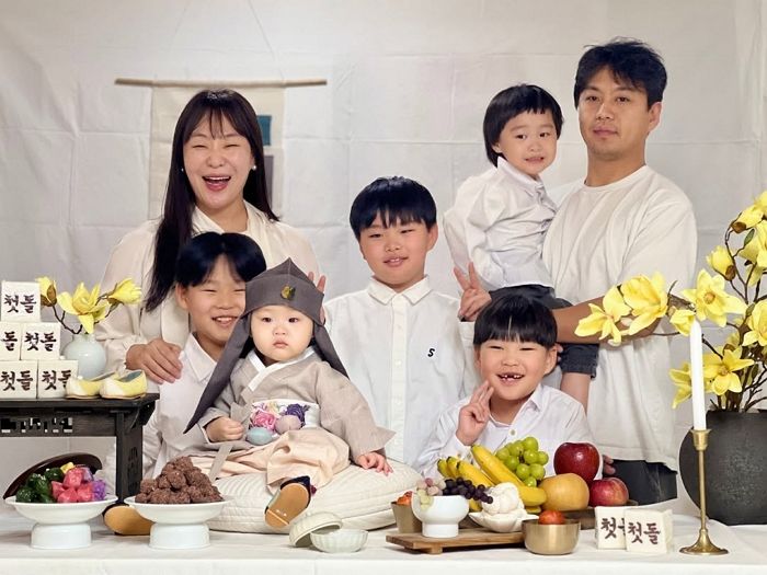 ‘오형제맘’ 정주리, 막내 아들 돌잔치...“이번이 진짜 마지막”