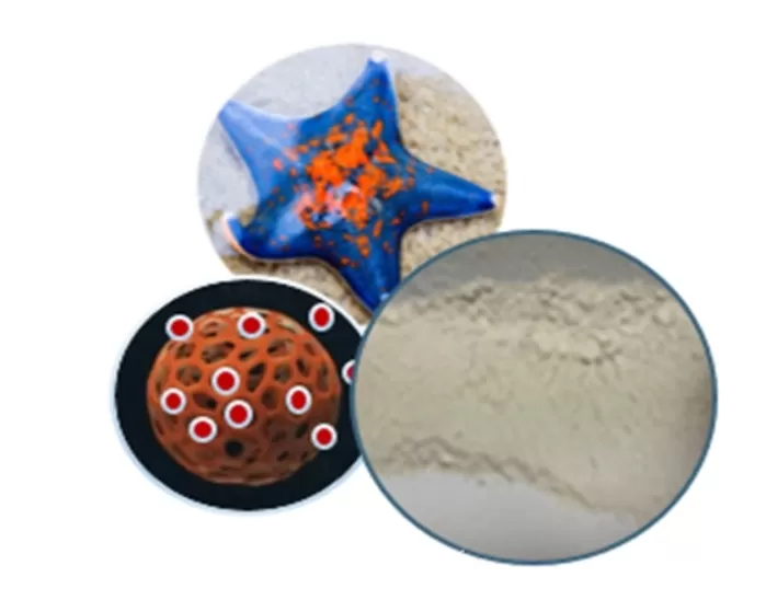 극피동물 유래 가공제 (탄산칼슘) 기반 기능성 섬유소재 제조기술 (출처:해양수산부)