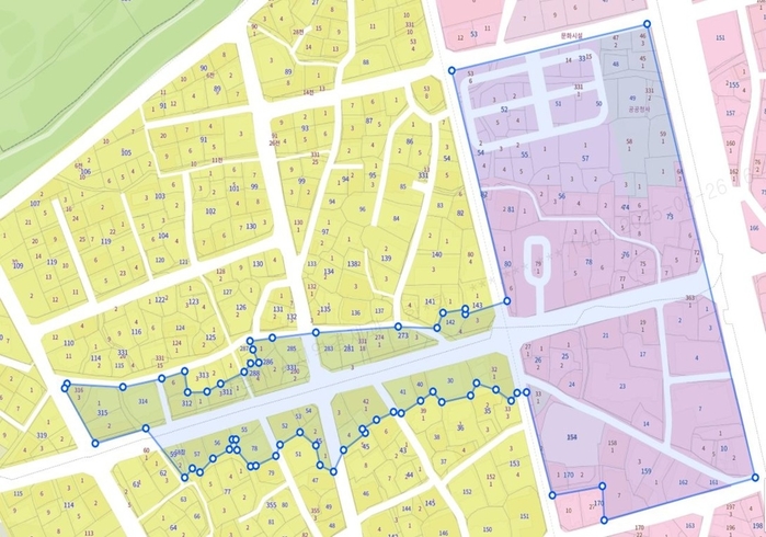 경기 수원시 행리단길 일원 지역상생구역 구역도 / 수원시