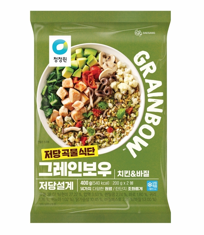 [대상 보도사진] 대상 청정원, 저당 곡물 식단 ‘그레인보우’ 신제품 ‘치킨&바질’ 출시.jpg