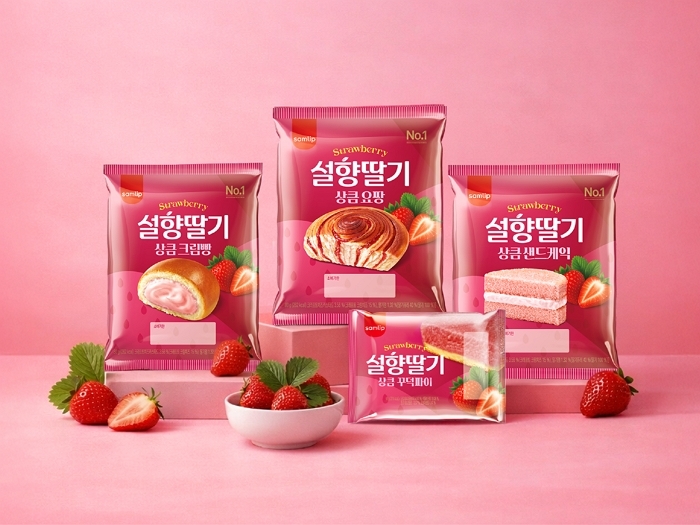 삼립, 논산 설향딸기 담은 신제품 4종 출시... 