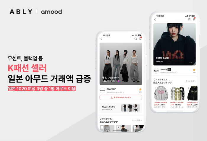 일본 1020 여성 ‘둘 중 한 명’은 쓴다... 에이블리 ‘아무드’, 현지 장악