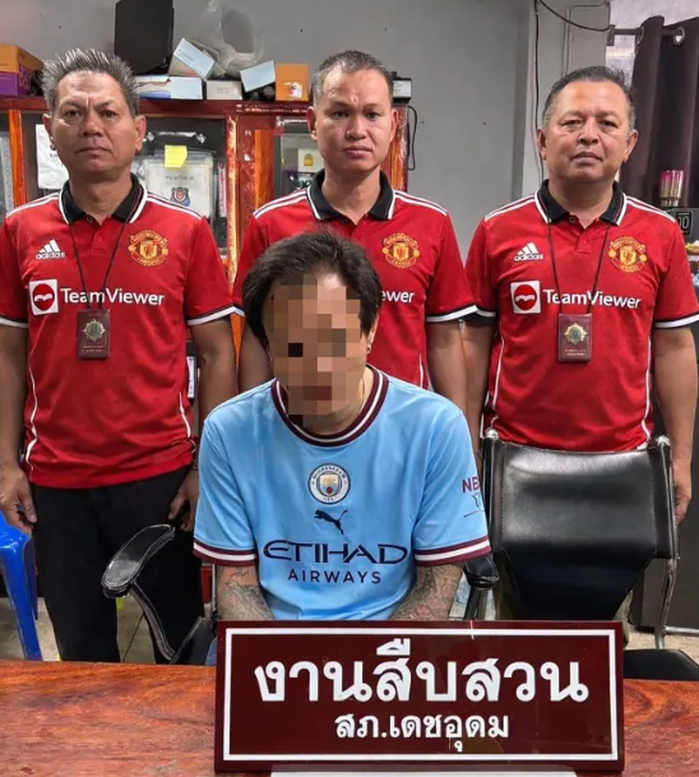 현실판 맨체스터 더비?... 유니폼 입고 ‘맨시티 팬’ 마약범 검거한 태국 경찰