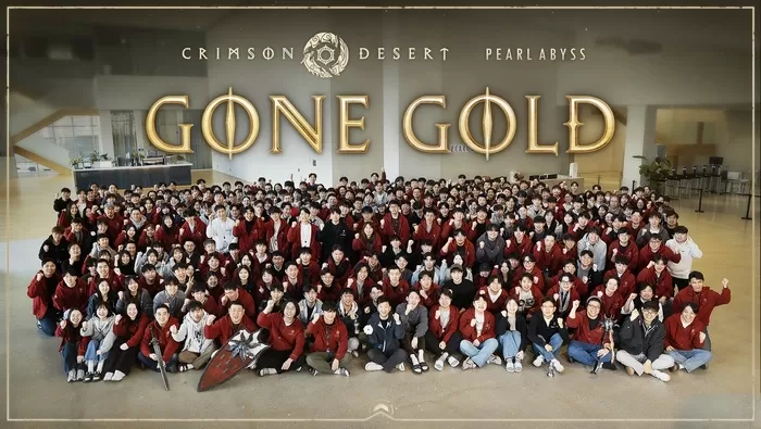 문구: CRIMSON ĐESERT PEARLABYSS BYSS GONE GONEGOLD GOLD 微의 이미지일 수 있음