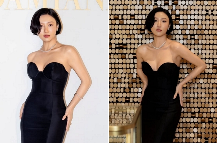 화사, 블랙 튜브톱 드레스로 ‘콜라병 몸매’ 증명... 건강美까지 완성